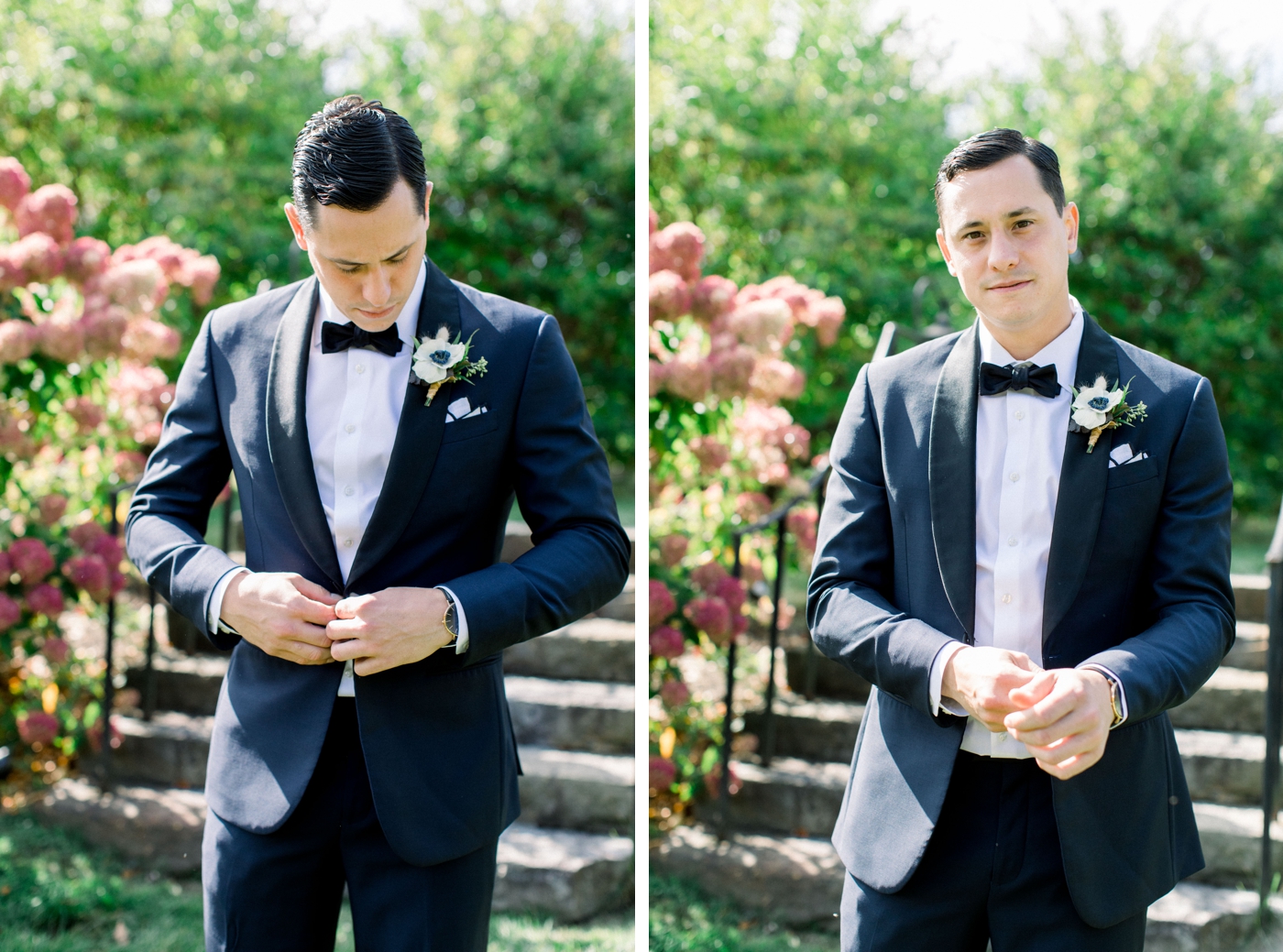 Groom in a tuxedo from The Black Tux