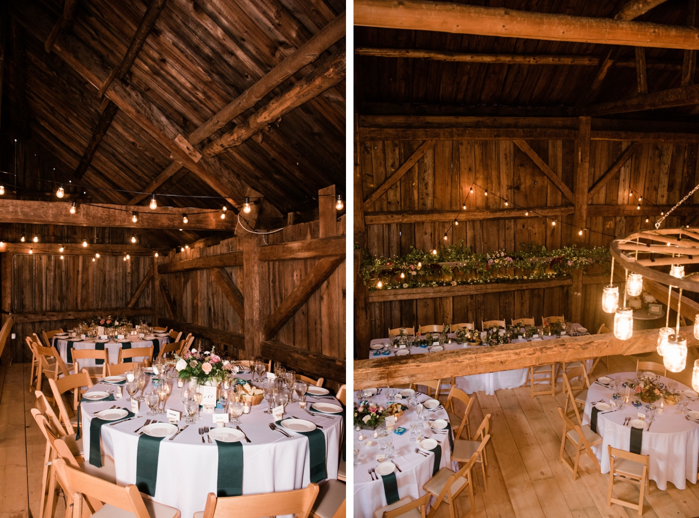 Greenery barn wedding in Jackson, New Hampshire
