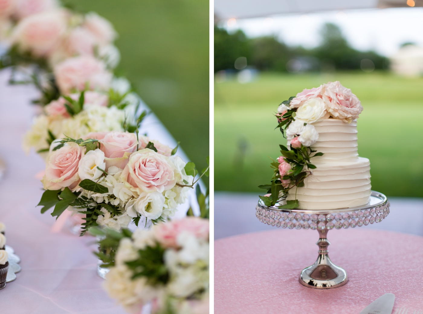 Traditional navy and blush summer wedding in New Hampshire