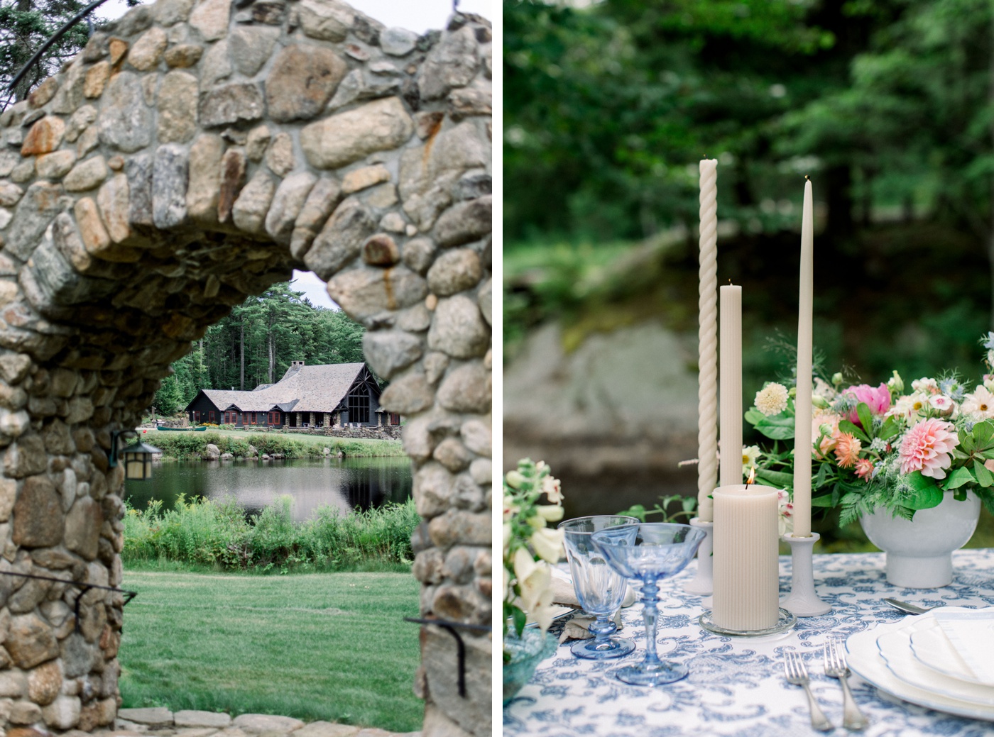 Intimate wedding at Lakefalls Lodge in New Hampshire