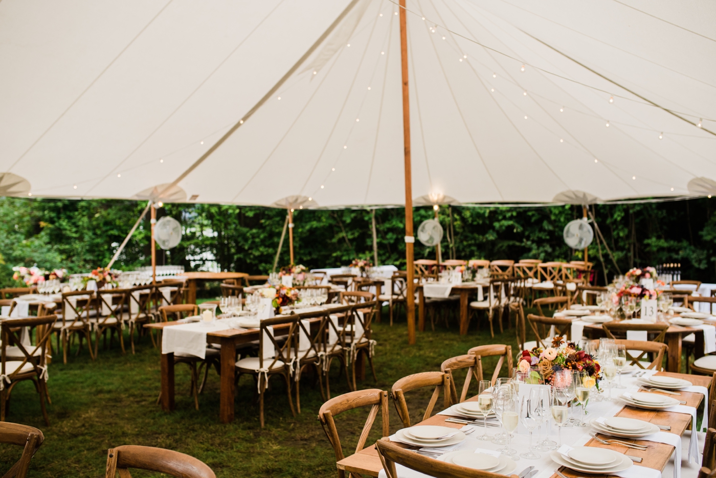 Intimate backyard wedding at a private home on Newfound Lake