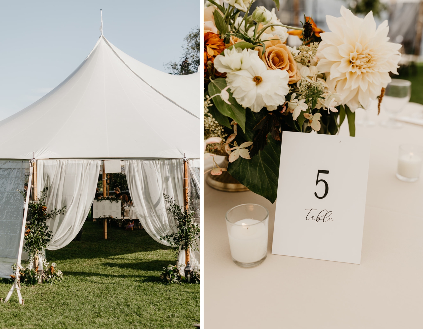Tented wedding at Toad Hill Farm
