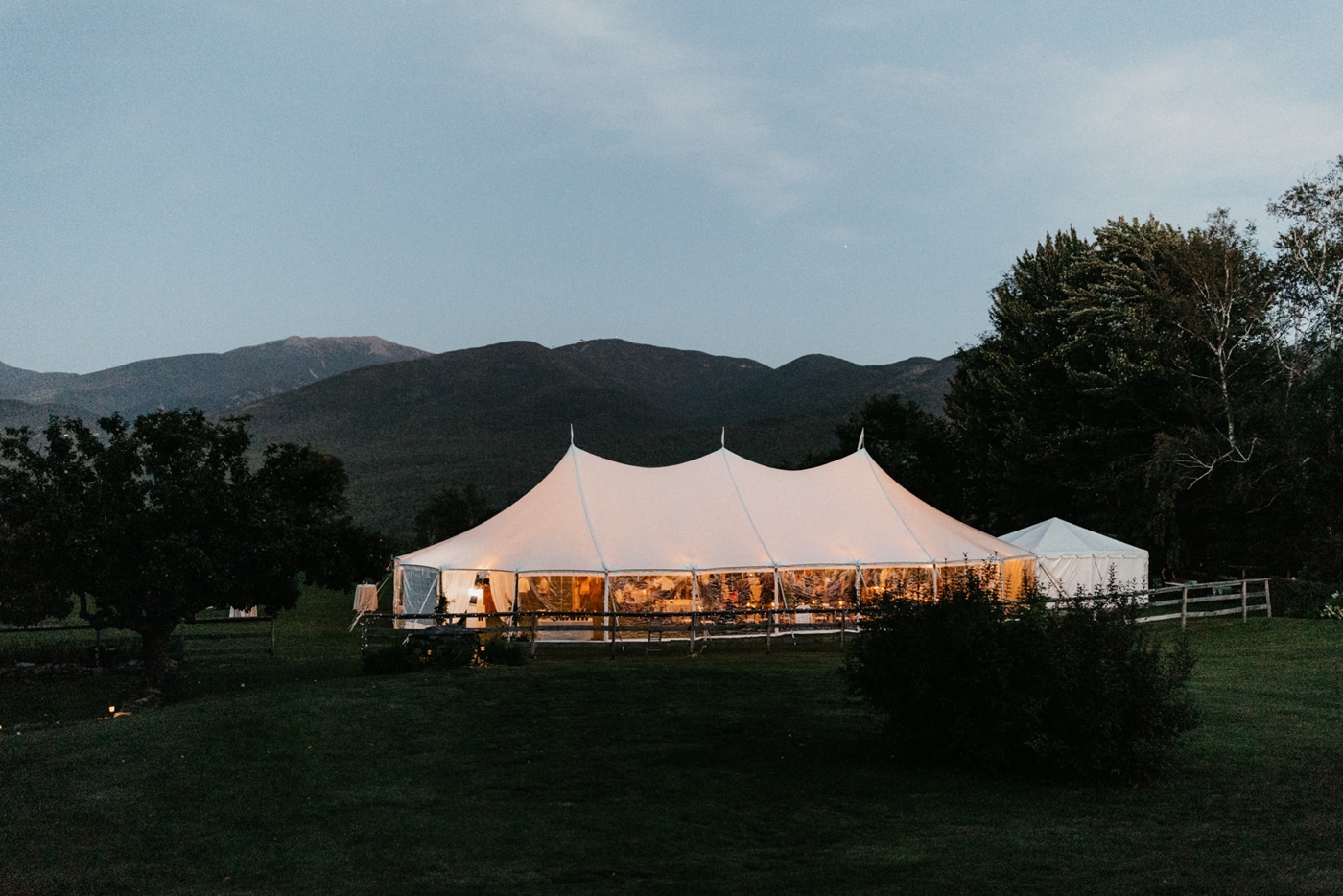 Summer outdoor tented wedding 