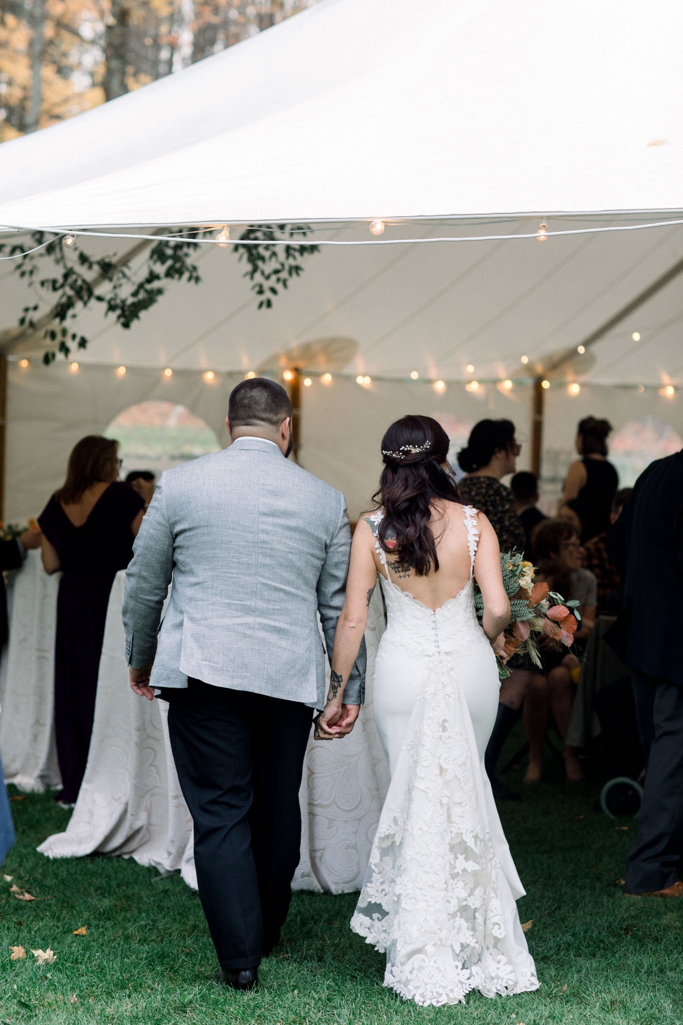 Tented wedding reception at Horse and Hound