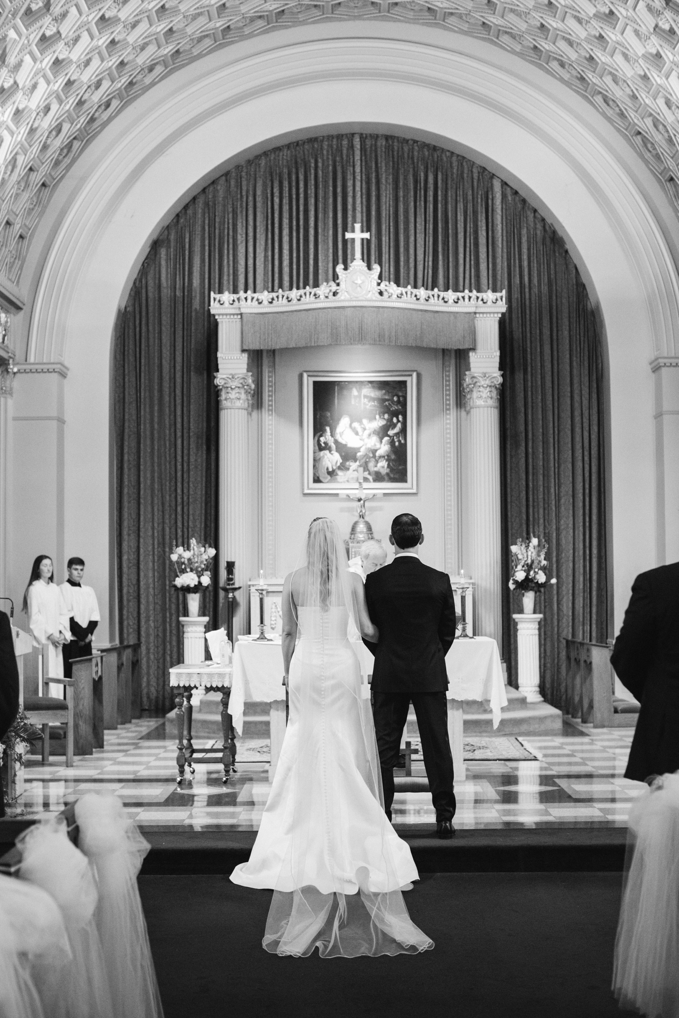 Wedding ceremony at St. Mary of the Nativity Church in Scituate, MA