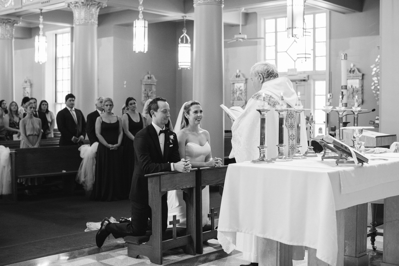Wedding ceremony at St. Mary of the Nativity Church in Scituate, MA
