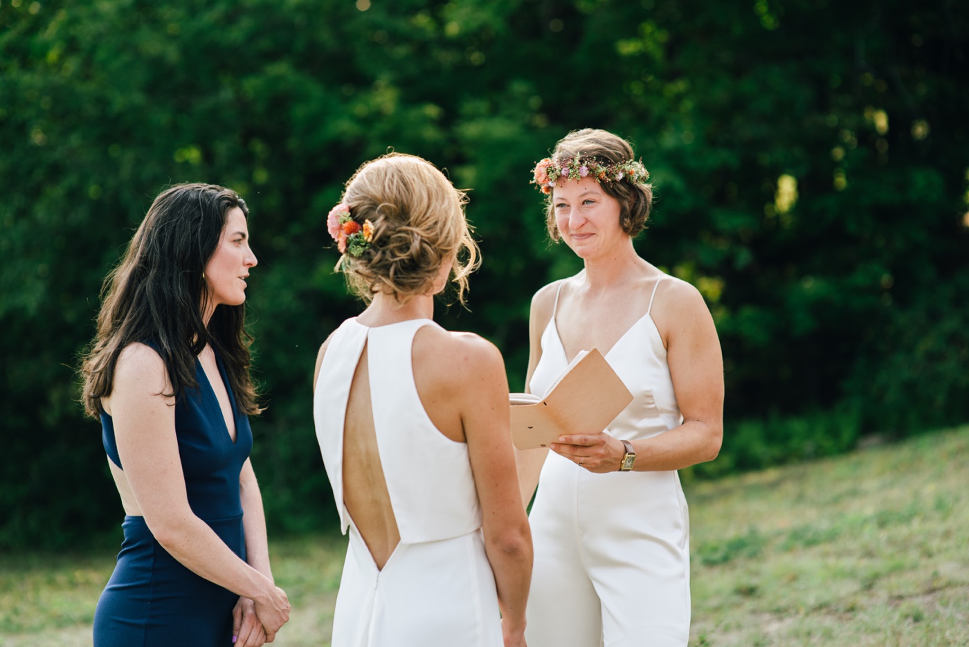 Intimate wedding ceremony on a private estate in the White Mountains