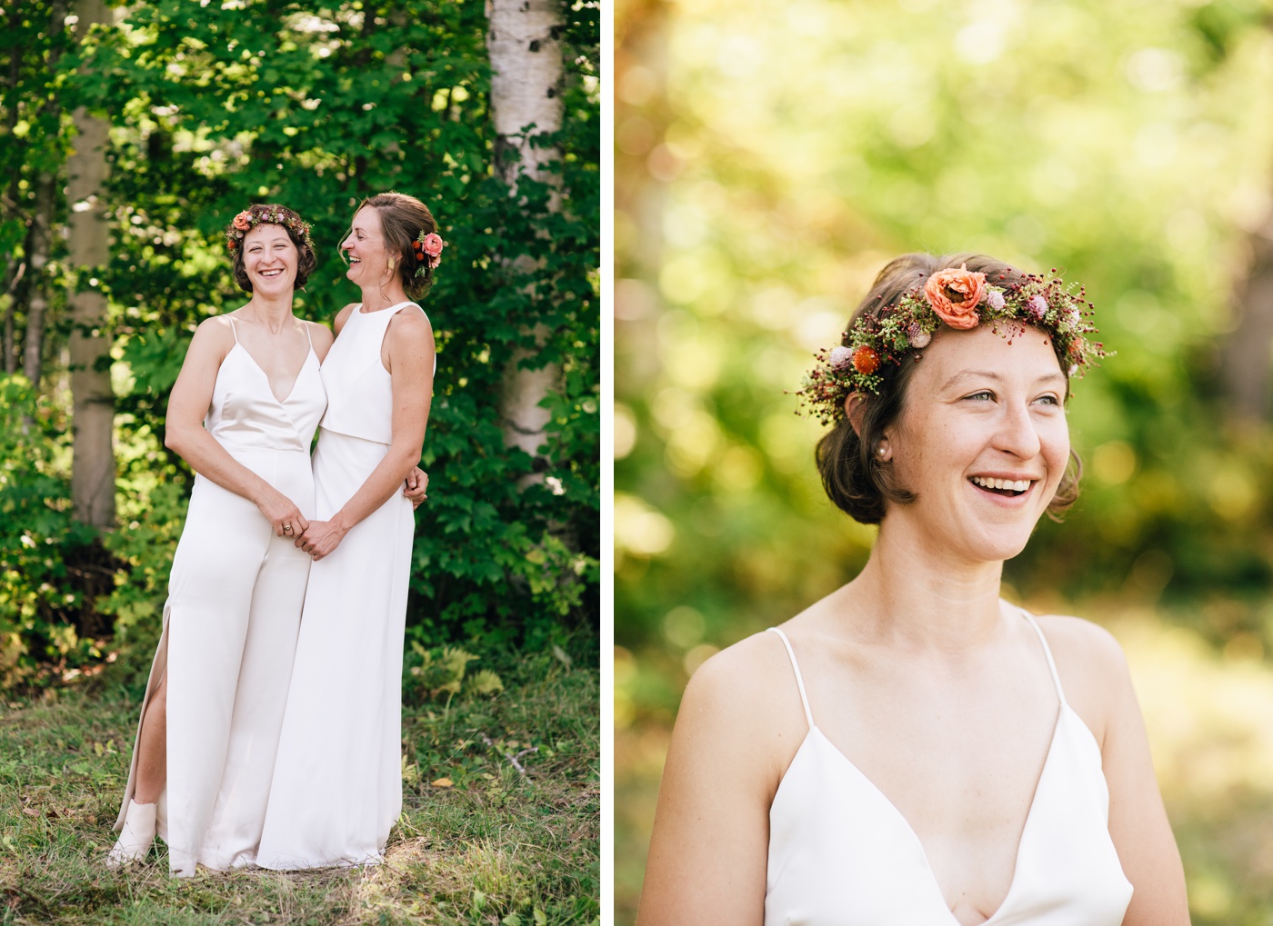 Bridal portraits on a private estate in the White Mountains