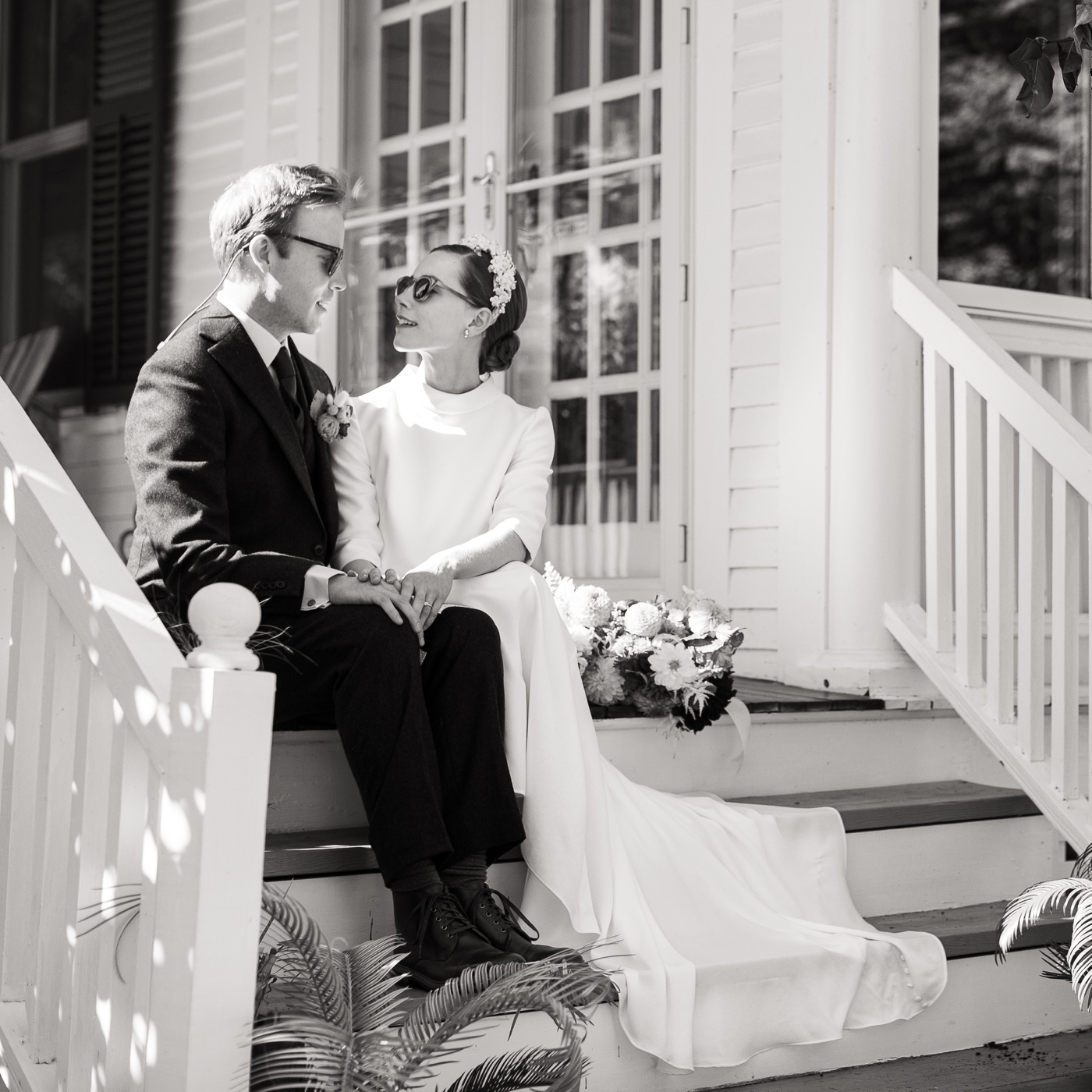Bridal portraits at a private residence in Sugar Hill, NH
