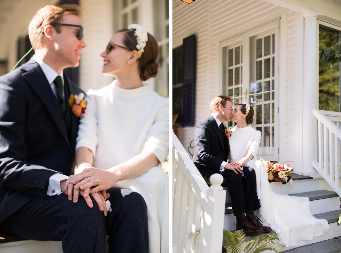 Bridal portraits at a private residence in Sugar Hill, NH