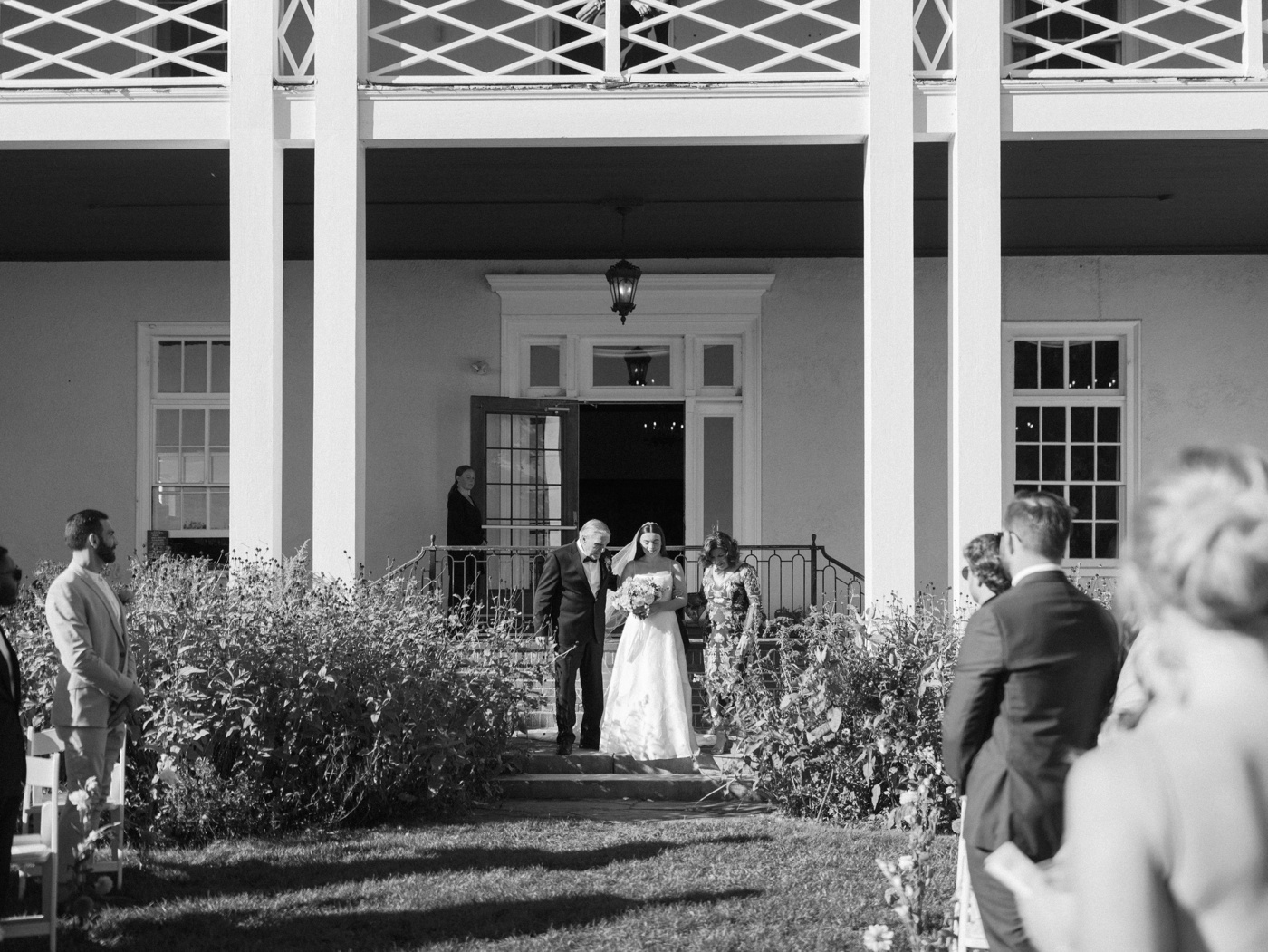 Outdoor wedding ceremony at Aldworth Manor