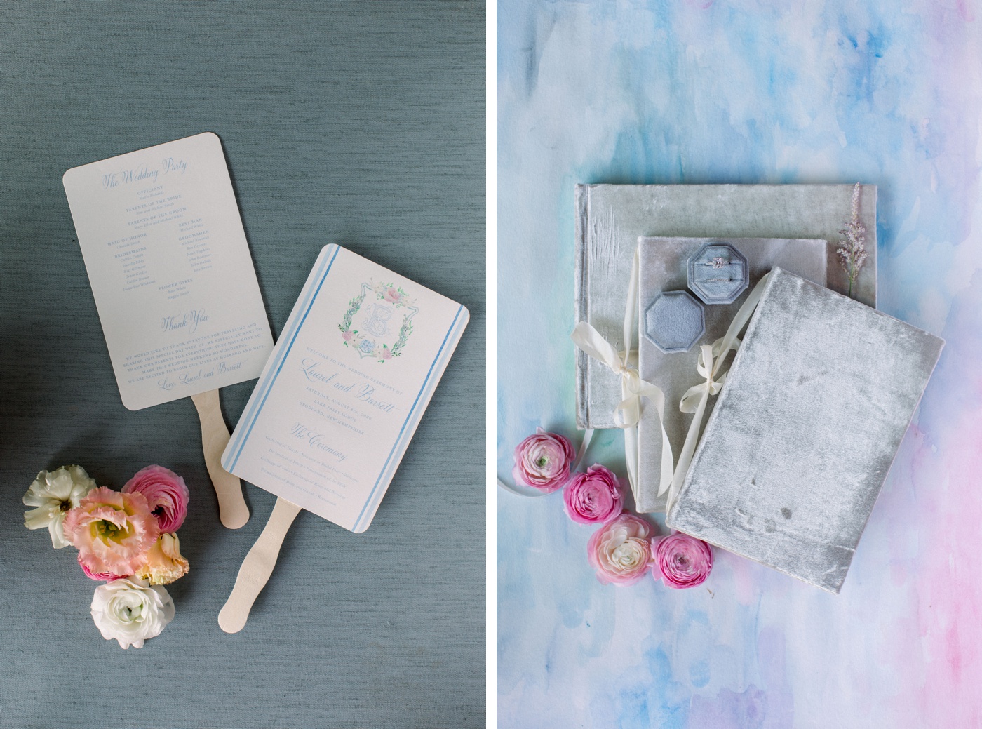 Styled shoot with blue and white details