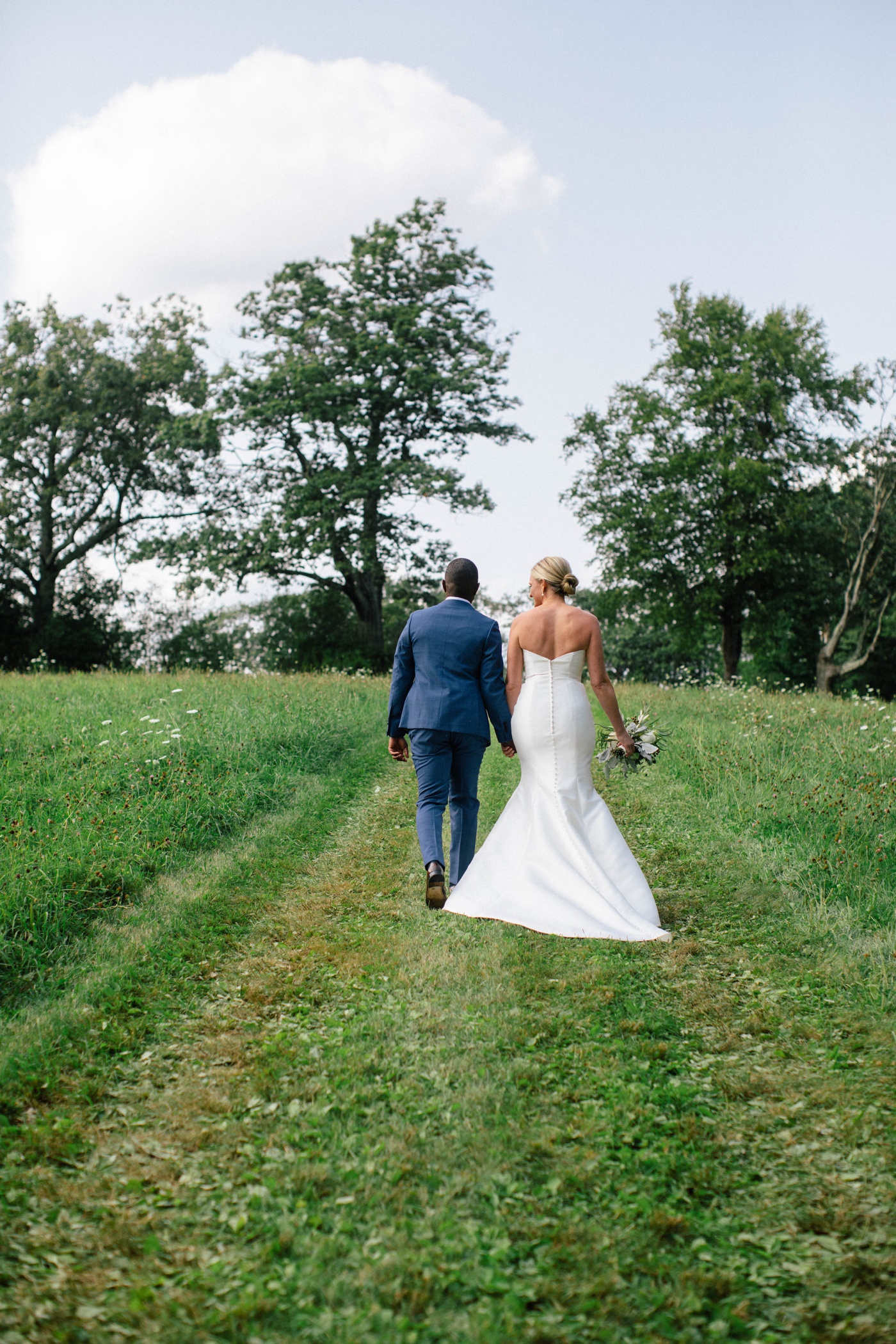 Summer wedding on a family farm in New Hampshire