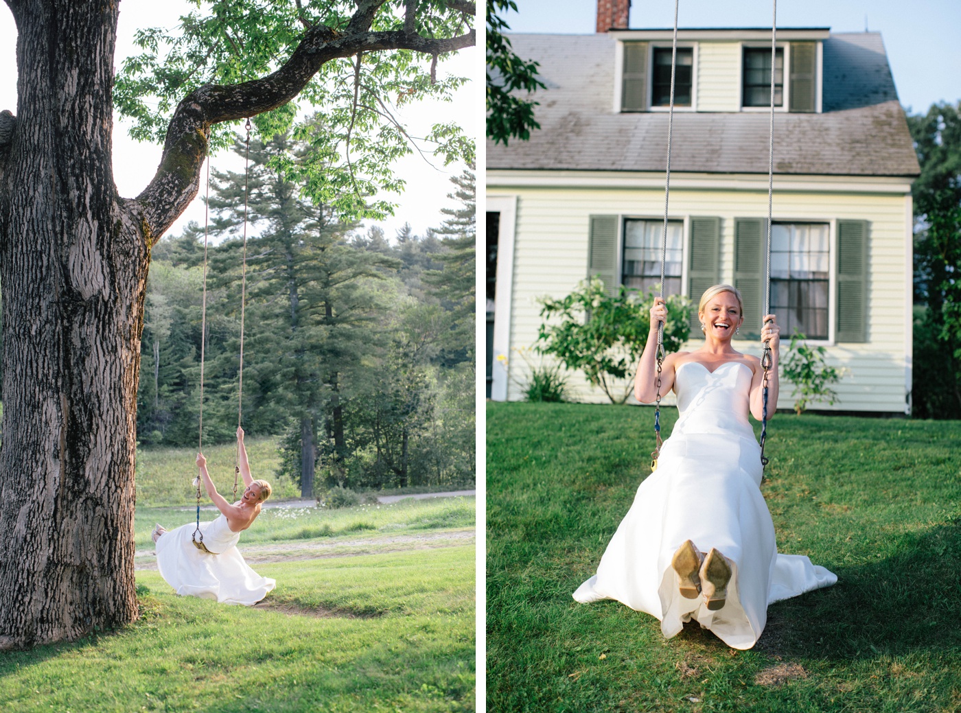 Bridal portraits on a family farm in New Hampshire