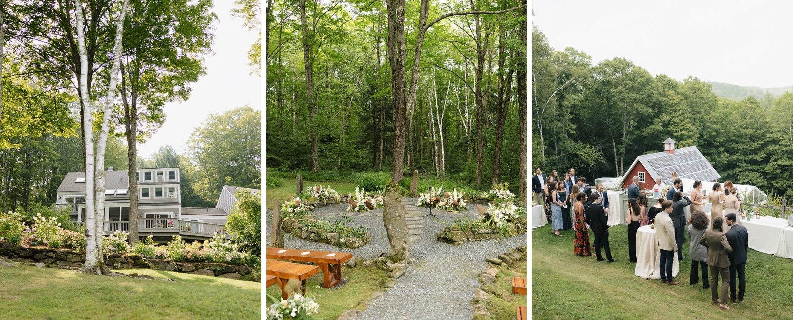 Pagan circle wedding ceremony