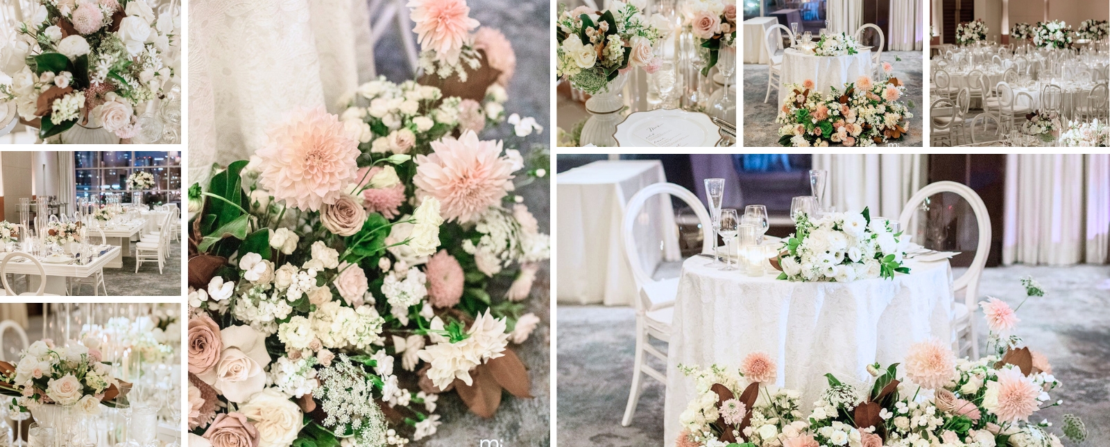 Stunning floral arrangements for a luxury wedding in Boston